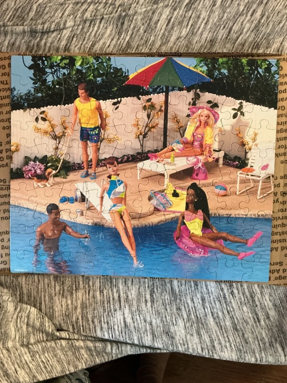 Vintage 1998 Barbie and Friends at the pool - complete 100 piece by Mattel